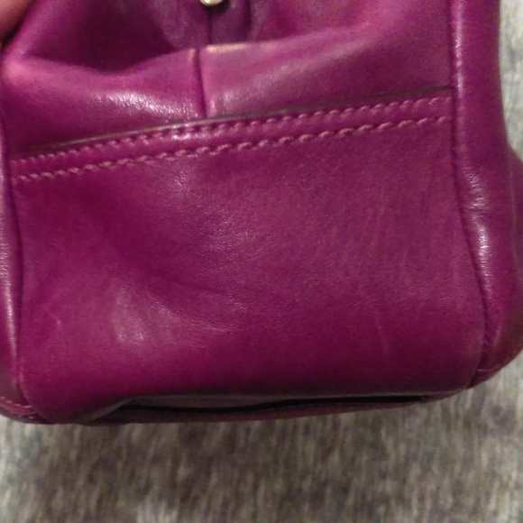 Dk berry color two handled Coach handbag EUC - Picture 7 of 7